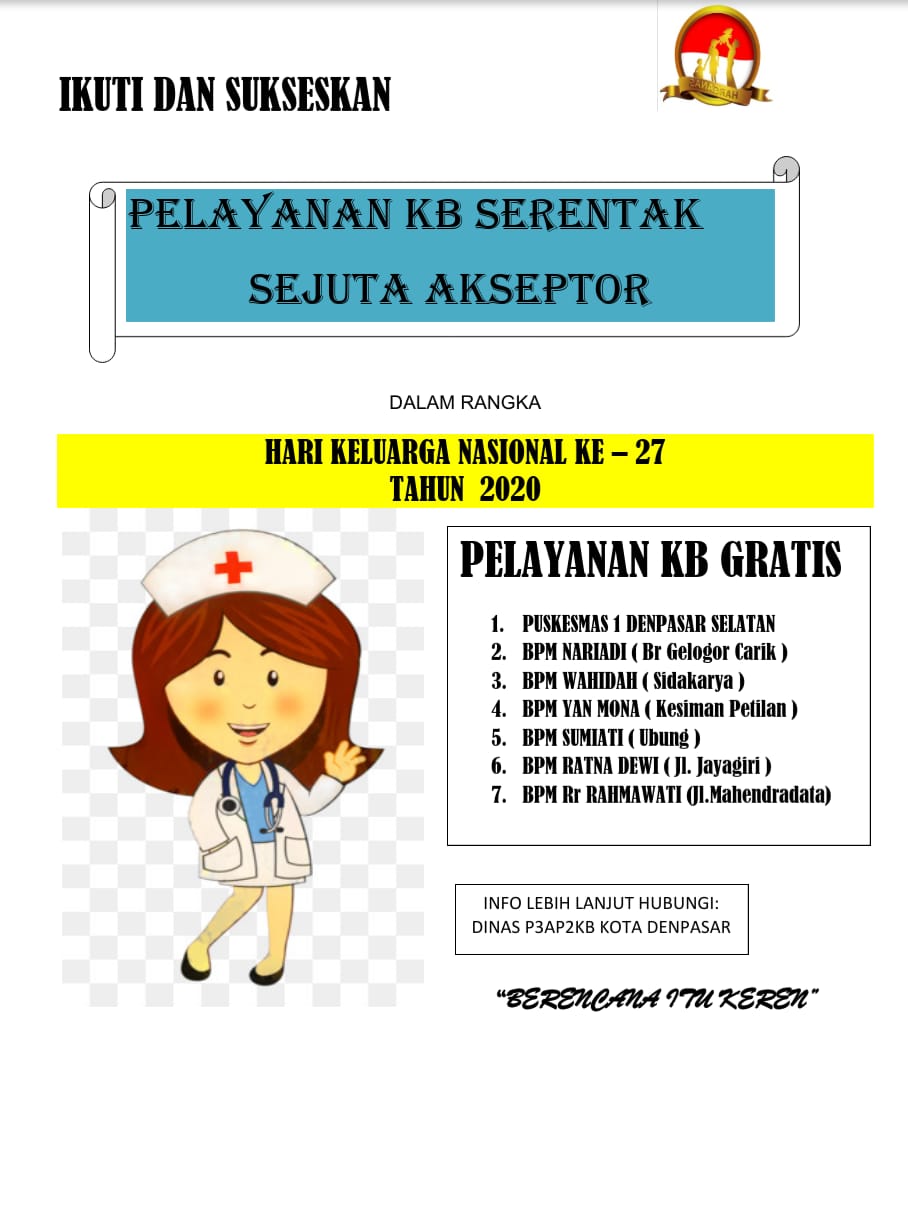 PEMKOT DENPASAR GELAR PELAYANAN KB SERENTAK SEJUTA AKSEPTOR