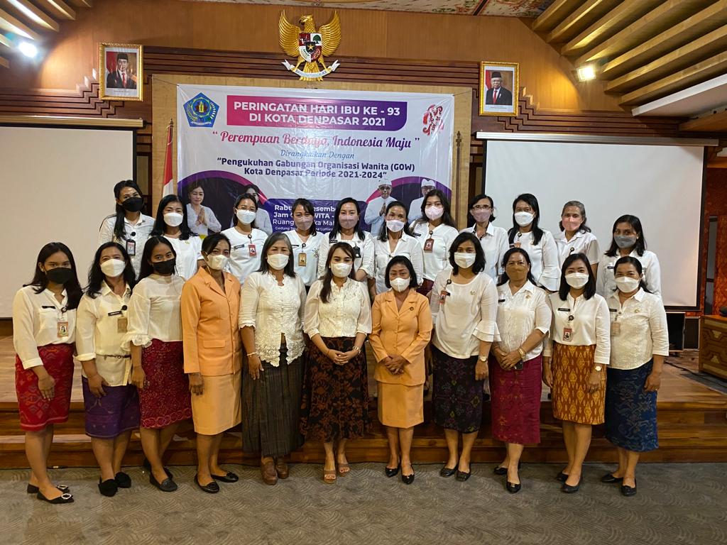 PEMKOT DENPASAR MENGADAKAN PERAYAAN HARI IBU KE-93 TAHUN 2021